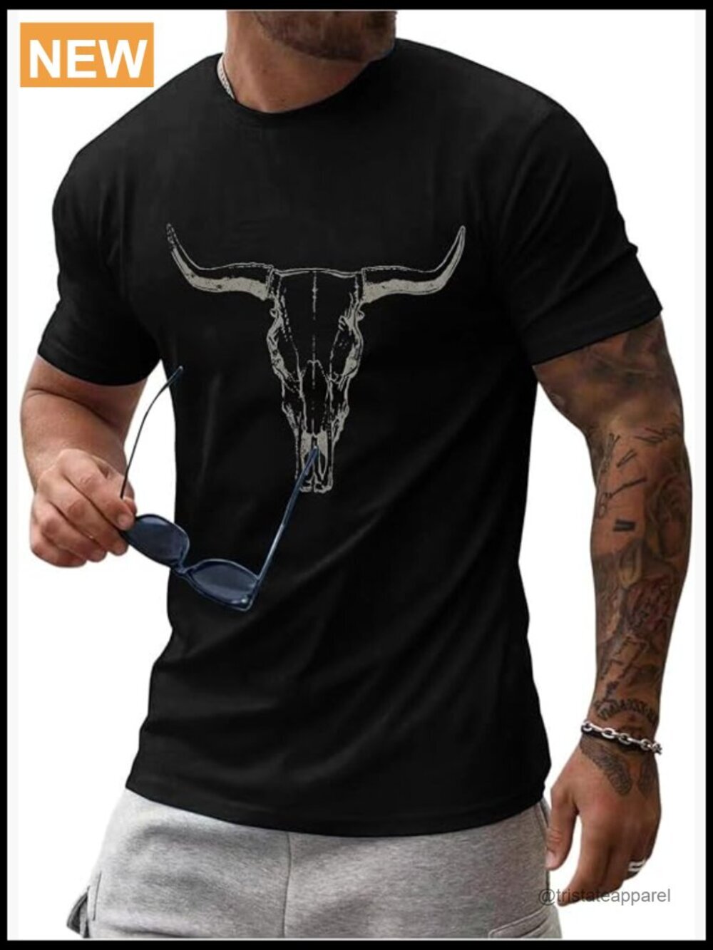 Round Neck Graphic Tee Men Short Sleeve Summer Fall Cotton T-Shirt